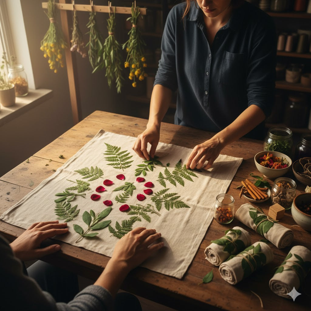 From Leaf to Fabric — The Step-by-Step Process Behind Our Eco Printed Clothes