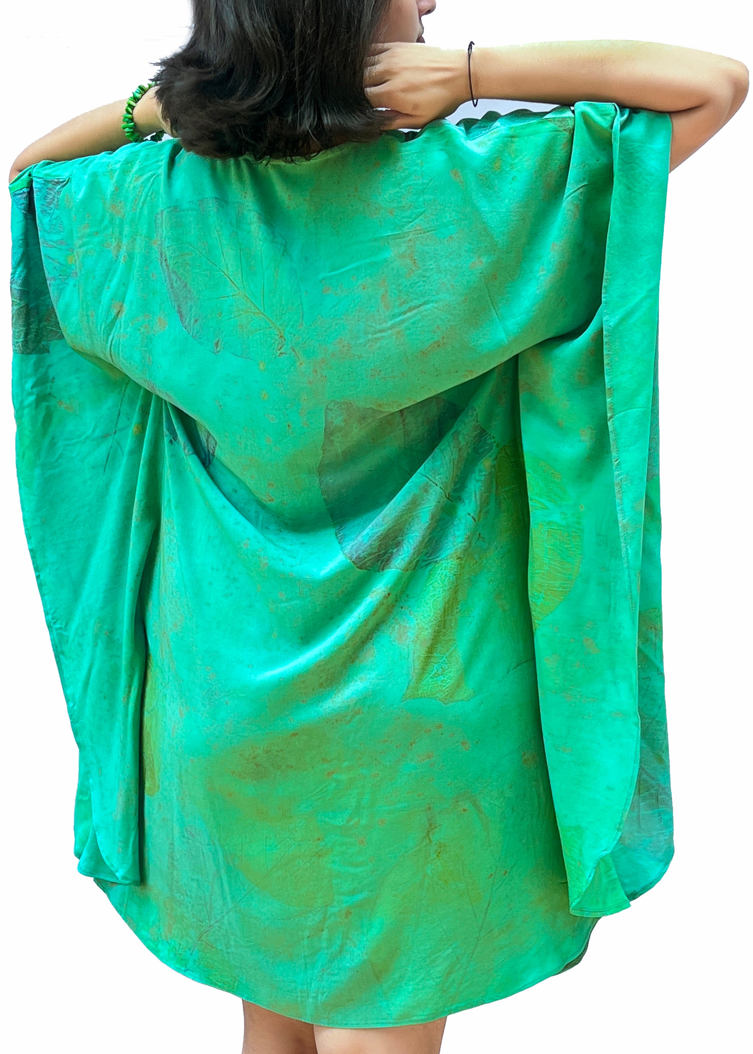 Teak & Kasturi Cotton Kaftan – Hand-Dyed with Nature’s Touch