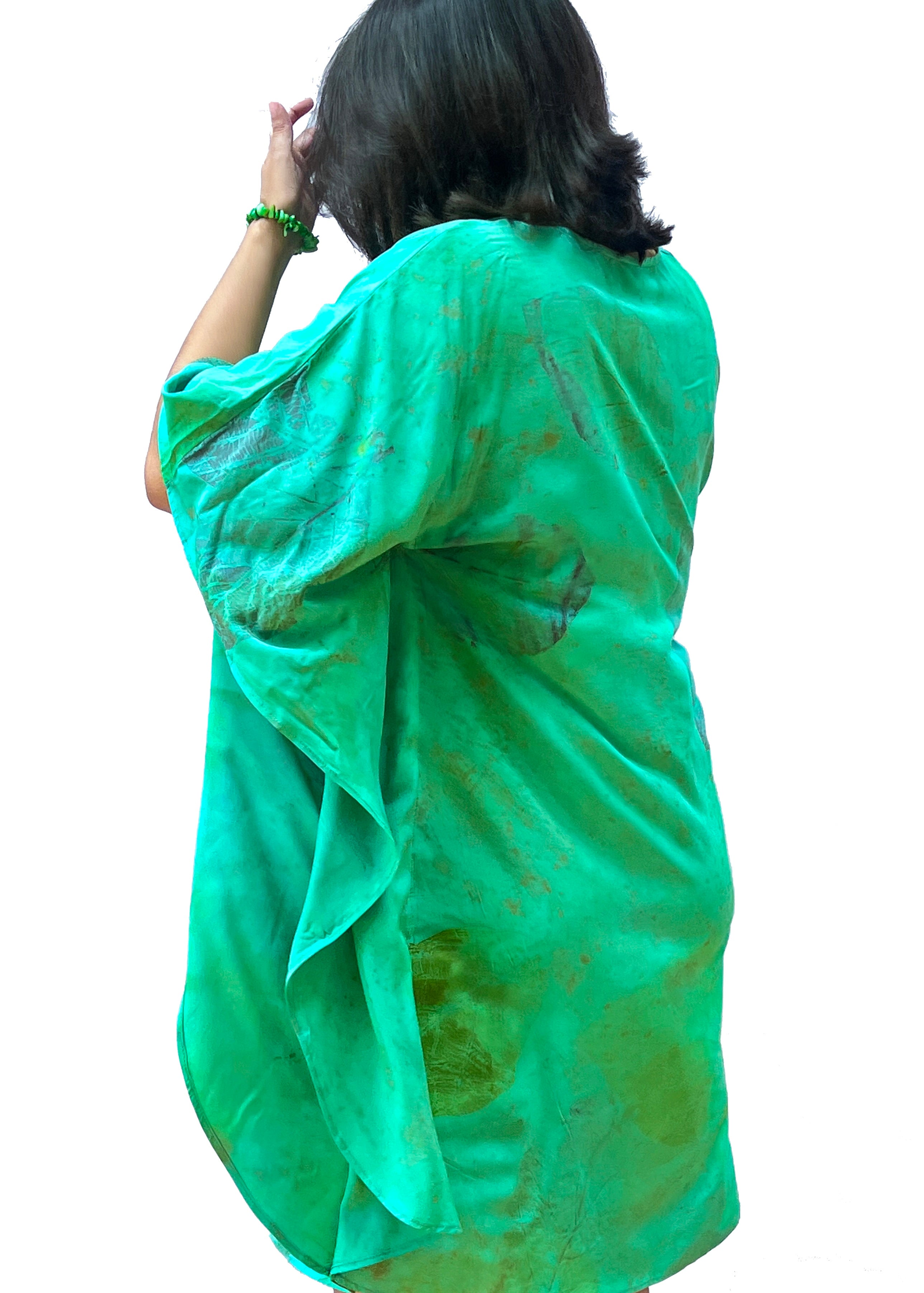 Teak & Kasturi Cotton Kaftan – Hand-Dyed with Nature’s Touch